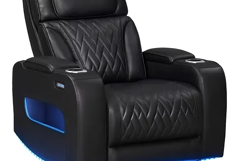 Black Power Reclining Sofa & Loveseat Set with Wireless Charging — 4