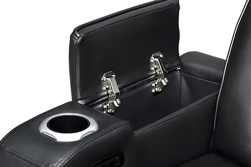 Black Power Reclining Sofa & Loveseat Set with Wireless Charging — 10