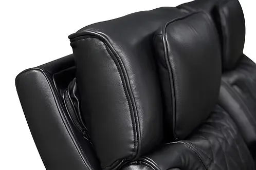 Black Power Reclining Sofa & Loveseat Set with Wireless Charging — 11